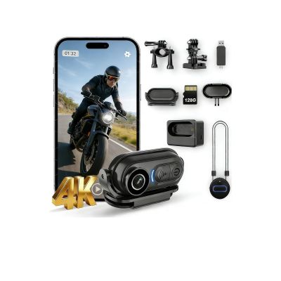 4K Mini Body Camera,Thumb Size Action Body Cam,Wearable Sports Cameras,Hands-Free POV Recording,Helmet Mount,Magnetic Portable Body Worn Camera for Bike Cycling,for Vlogging Pet Walk Swim (128GB)