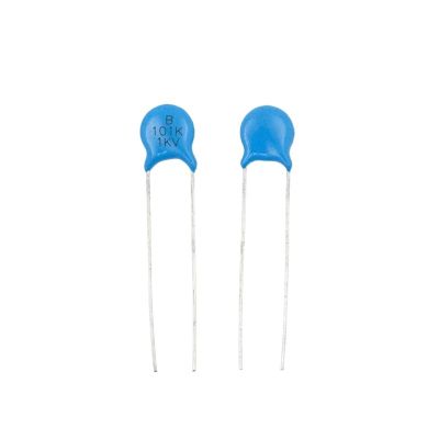 100pcs High Voltage Ceramic Capacitor 1KV101K, Blue 100PF/1000V, Pin Pitch 5mm