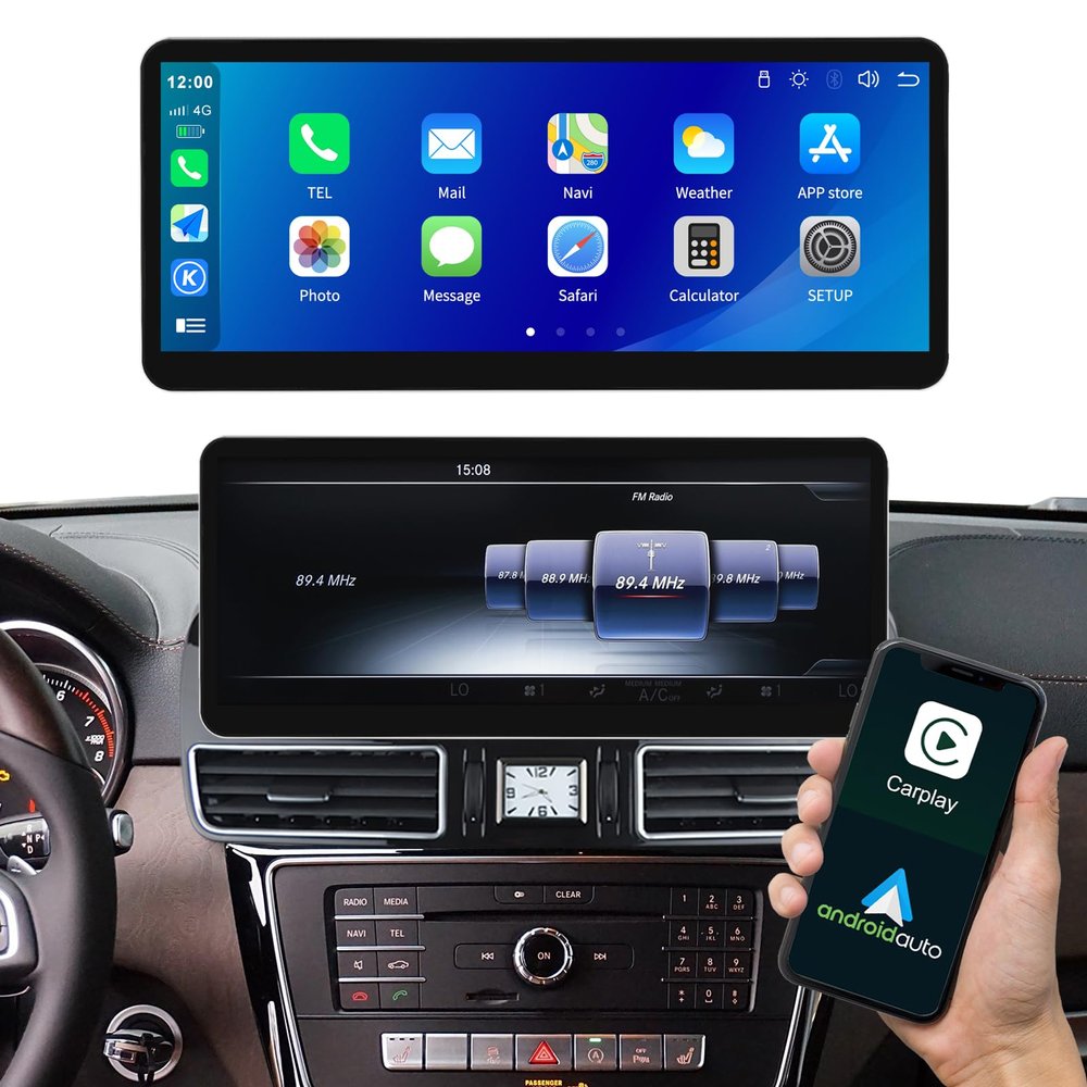 12.3 Inch Display Screen Car Radio for Mercedes Benz GLE GLS 2016-2018 with NTG5.0 System Support Wireless Carplay Android Auto Mirrorlink Siri Bluetooth GPS