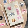 100PCS Aesthetic Vintage Girls Pink Stickers Coquette Pink Aesthetic Stickers for Water Bottles Laptop Scrapbook Computer Phone Guitar Journal Skateboard(Pink&Cartoon) view 3