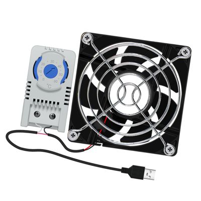 80x80mm USB Fan 5V Bearing Cooling Fan with USB Extension Cable for Router Box Computer Cabinet Cooling Thermal Management