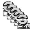 5Pcs 12mm Tape SS12KW Compatible with Label Printer Models LW-300 LW-400 LW-600P for Part Number SS12KW SC12RW SC12YW 4WBN(5PK Black on White) view 1