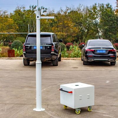 Mobile Locking Case + Split Pole, Detachable Camera Mounting Pole, Security Camera Junction Box Pole Mount, Surveillance Camera Stand Ground(3.5m (11.5ft))