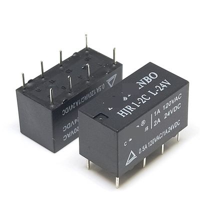10PCS Relay HJR1-2C-L-05V HJR1-2C-L-12V HJR1-2C-L-24V HJR1 2C L 24VDC 12VDC 5VDC HJR12CL12V 2A 8PIN(HJR1-2C-L-9V) (HJR1-2C-L-12V)