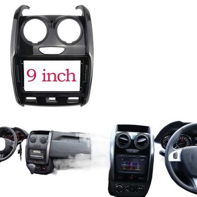 TRCDHGN 9 Inch 2 Din Android MP5 Fascia Car DVD Frame Audio Fitting Adaptor Dash Trim Kits planel/Fit for Renault Duster 2014~2018 Mount Kit
