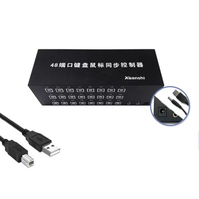 48 Ports USB Synchronizer - USB Keyboard Mouse Sync Controller, DNF Multi Open Synchronizer, for Game Tudios, Security/Stock Market Surveillance