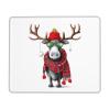 (Funny Christmas Moose) Multi-Size Horizontal Locked-Edge Mouse Pad Thick Non-Slip Durable for Office Gaming Study Desktop Laptop Personal Computer - 7 X 8.6 in view 1