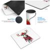 (Funny Christmas Moose) Multi-Size Horizontal Locked-Edge Mouse Pad Thick Non-Slip Durable for Office Gaming Study Desktop Laptop Personal Computer - 7 X 8.6 in view 3
