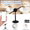 NAFLNE16.9-Inch 3D Hologram Fan With All-Metal Desktop Stand | WiFi APP Control Holographic Display With High-Brightness LED, Adjustable Height, 1000-Video Library, Ideal For Trade Shows & Retai view 2