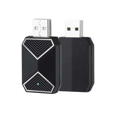 2 in 1 Wired to Wireless CarPlay Android Auto Adapter Plug & Play Voice Assistant with BT 5.0 5GHz WiFi