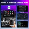 2 in 1 Wired to Wireless CarPlay Android Auto Adapter Plug & Play Voice Assistant with BT 5.0 5GHz WiFi view 2