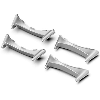 2-Pack Watch Band Connectors Compatible with Google Pixel Watch 4 41mm/45mm Adapter, Metal Stainless Steel Replacement Parts for Strap Conversion, Tool-Free Installation (Silver+Silver, Pixel4 45mm-22mm)
