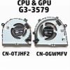 1PCS CPU GPU Fan for G5 15 5587 G3-3579 0TJHF2 TJHF2 0GWMFV GWMFV FKB8 DC28000KUF0 tjhf2 gwmfv dc28000kvr0 dc28000kur0(TJHF2) view 3