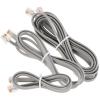 HONMEET 3pcs Telephone Extension Cord Kit Silver Gray PC Landline Phone Line Cords Wear-Resistant for Home Office Fax Modem Use view 1