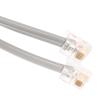HONMEET 3pcs Telephone Extension Cord Kit Silver Gray PC Landline Phone Line Cords Wear-Resistant for Home Office Fax Modem Use view 2