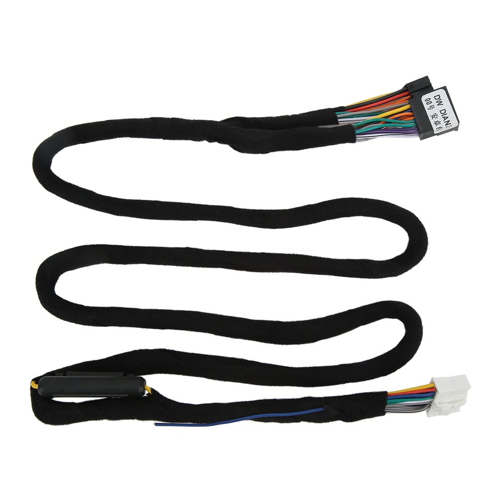 12V Car DSP Amplifier Wiring Harness, Universal ISO Plug Cable Socket, High Fidelity Audio Connection for Android Car Stereo, ABS and Metal Construction with Easy Plug and Play Ins