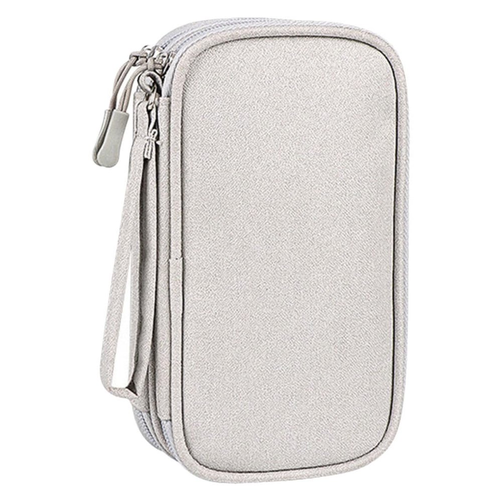 BESPORTBLE Portable Travel Cable Organizer Pouch Electronics Storage Case for Cord Chargers Earphones USB Hard Drive Protection Grey