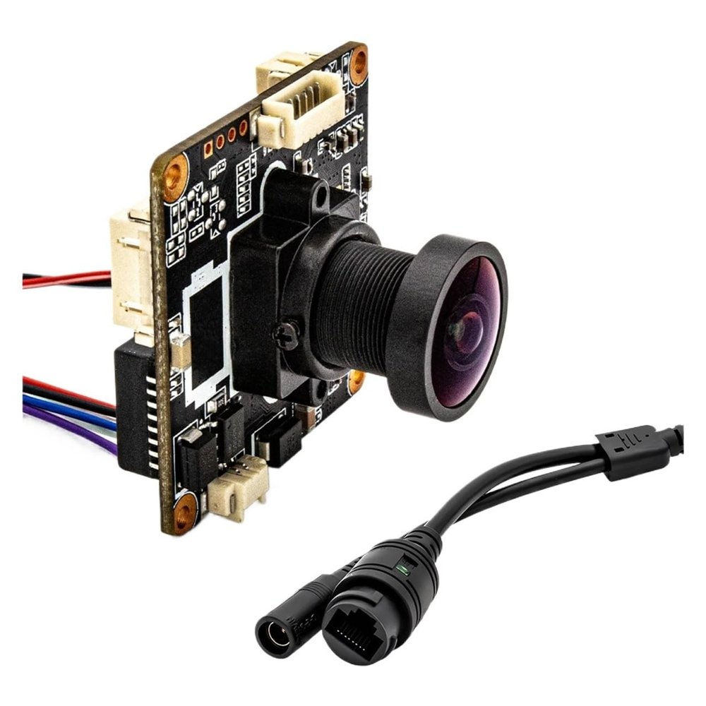 BQHHWTZ IP Camera Module 3MP 25FPS Mini Network Camera Board POE48V Wide Angle 1mm 146 Degree M12 Lens HD Security Webcam