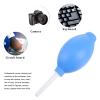 SEWACC 2pcs Blue Silicone Air Blower Dust for Camera Lens Keyboard and Phone Oval Shape with Short Nozzles Portable Dust Remover Pump for Digital Electronics Cleaning view 3