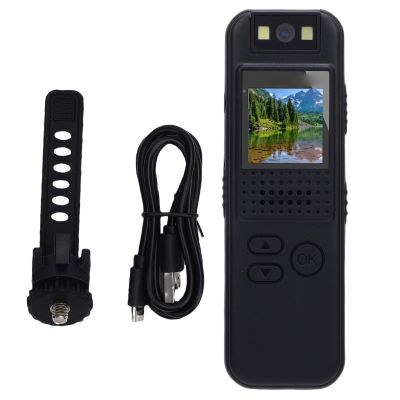 Acouto 1080P Body Mounted Camera, Handsfree Recording Thumb Action Camera with 180 Degree Rotatable Lens, Support 256GB Storage, 1/4 Inch Screw Hole