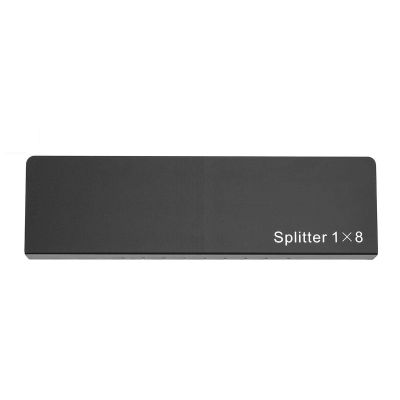 Asixxsix Splitter, Aluminium Alloy 4K 1 in 8 Out HD Multimedia Interface Splitter, Sound Video Duplicate Splitter Distributor for Monitors Projectors, 24bit, 30bit, 36bit Display (US Plug)