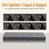Asixxsix Splitter, Aluminium Alloy 4K 1 in 8 Out HD Multimedia Interface Splitter, Sound Video Duplicate Splitter Distributor for Monitors Projectors, 24bit, 30bit, 36bit Display (US Plug) view 2