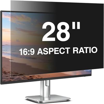 [2 Pack] 28 inch Computer Privacy Screen Filter, Suitable for 16:9 Widescreen Ratio (62.1x34.2cm) PC Monitors.Screen Privacy Cover,28" Anti-Glare,Blue Light Filter and Anti-peep Protection Film