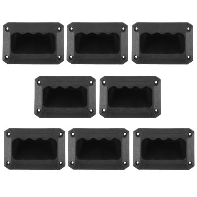 SEWACC 8pcs Black Plastic Speaker Handles Lightweight Replacement for Outdoor Speaker Cabinets Guitar Amplifier Side Grips Easy to Install and Space-Saving