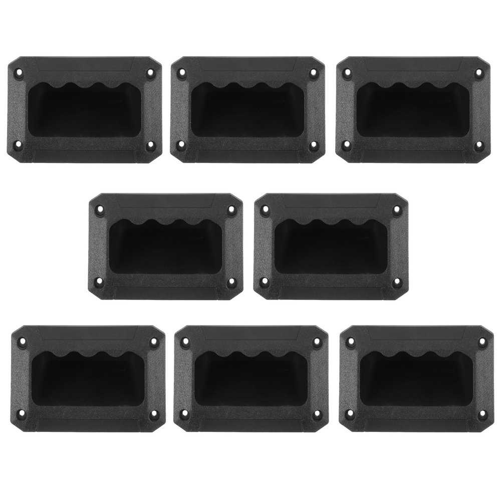 SEWACC 8pcs Black Plastic Speaker Handles Lightweight Replacement for Outdoor Speaker Cabinets Guitar Amplifier Side Grips Easy to Install and Space-Saving