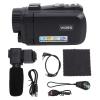 Acouto 1080P, 18x Zoom, 24MP Camcorder with Rotation Screen, External Microphone, Night Mode, Loop Recording, Time Watermark for Travel, Camping (Black) view 2