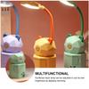 AUTSUPPL USB Rechargeable Cute Cartoon Night Light Small Desk Lamp with Eye Protection for Reading and Study Multi-Function Phone Holder for Students Dorm Use Green Random Color view 3
