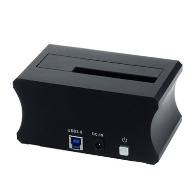 Mikinona USB Hard Drive Docking Station for SSD Full Metal Case with External Power Supply Indicator Lamp US Plug Compatible with Laptop and Desktop Storage Expansion