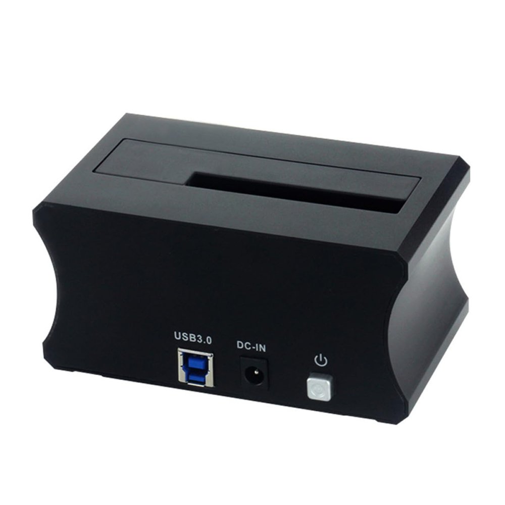 Mikinona USB Hard Drive Docking Station for SSD Full Metal Case with External Power Supply Indicator Lamp US Plug Compatible with Laptop and Desktop Storage Expansion