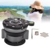 Aluminum Alloy Tripod Leveling Base with Bubble Level, 1/4 3/8 Inch Thread, Durable Construction - Precise Horizontal Adjustment, CNC Machining, Compatible with SLR Cameras view 4