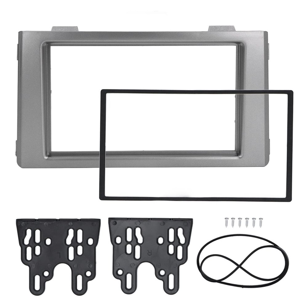 2 DIN Car Stereo Radio Fascia Dash Panel Trim for Daily 2006-2014, CD DVD Dash Kit Replacement - ABS Plastic