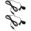MUELODSIC 2Pcs Lapel Microphones Noise-reducing Mics for Live Streaming Interviews Online Courses Compatible with Laptop and Mobile Devices Black view 1