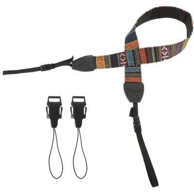 Kisangel Adjustable Scarf Style Camera Strap Shoulder Belt for DSLR and Mirrorless Cameras Comfortable Crossbody Sling with Bright Color Design for Outdoor Photography