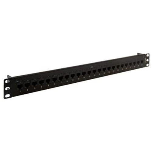 AX103253 CAT6 Plus Patch Panel, 24-Port, 1U, Black