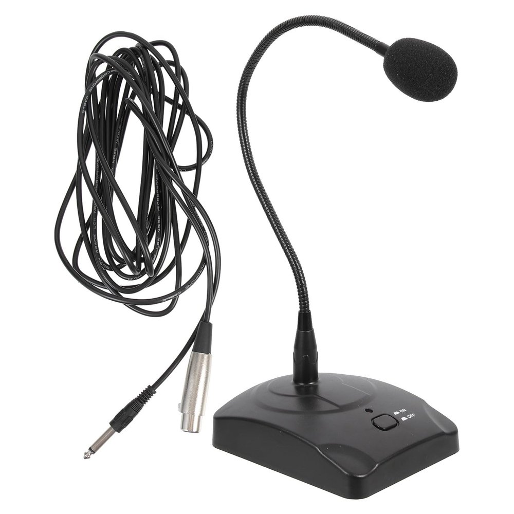MUELODSIC Wired Gooseneck Condenser Microphone High Sensitivity Desktop Mic for Computer Laptop Conference Podcasting Gaming Voice Chat Recording