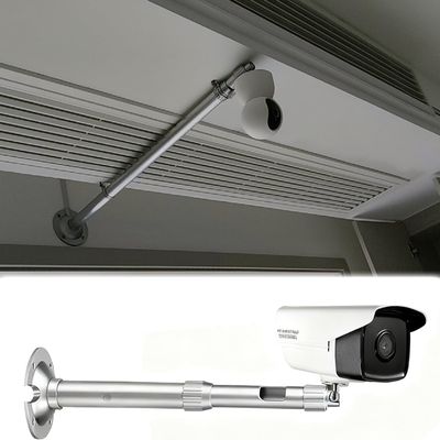 Retractable Camera Surveillance Pole and Bracket, Pole Mount Security Camera Outdoor, Universal Aluminum Alloy Mount Pole Bracket for School/Parking Lot(20-40cm/7.8-15.7in)