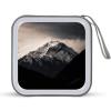 FekiLoot White Black Mountain Under The Sky CD Case 40 Capacity DVD Case Holder Hard Plastic DVD Disc Storage Binder for Car Portable Zipper Disc Storage Organizer Wallet Bag for Home Travel view 1