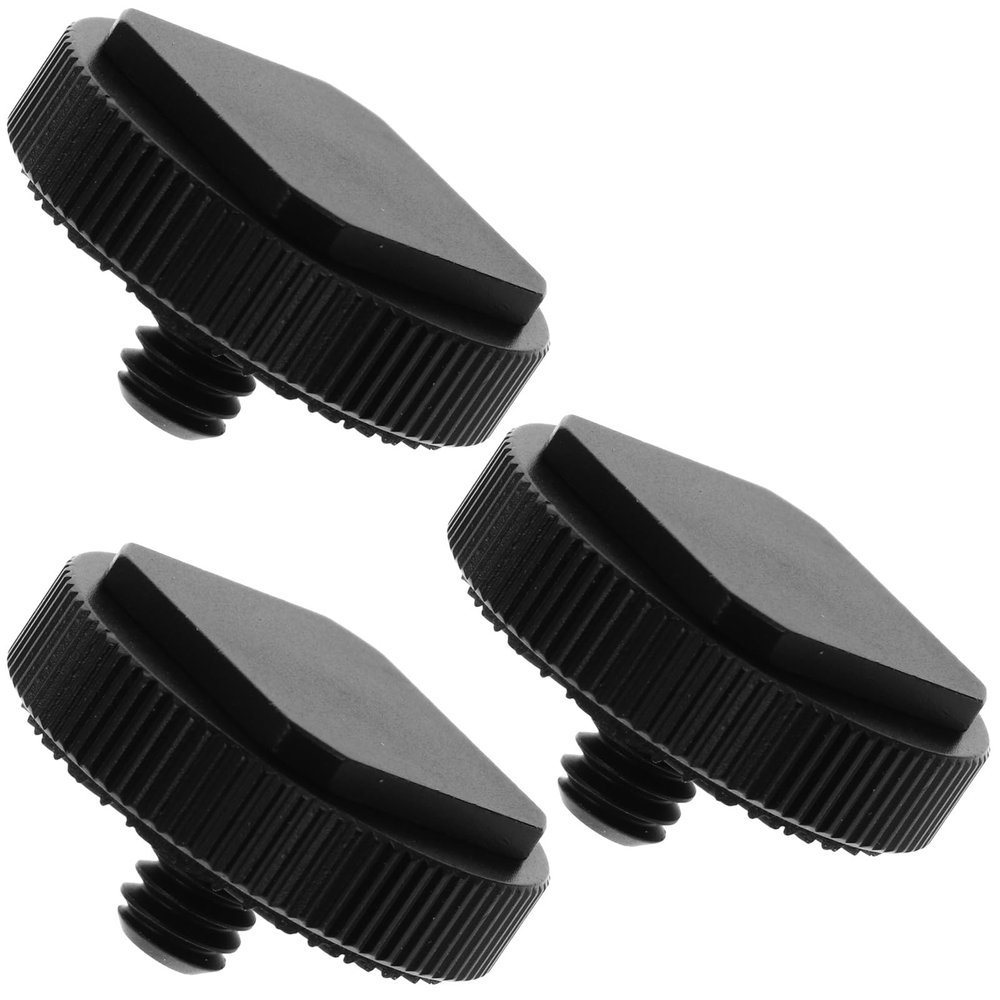 COHEALI 3PCS Hot Shoe Mount Adapter Bracket Screw Base for DSLR Camera Flash Holder Cold Shoe Stand Compatible with Tripods Microphones and Monitors Easy Hand Installation