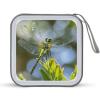 FekiLoot Jewel Dragonfly CD Case 40 Capacity DVD Case Holder Hard Plastic DVD Disc Storage Binder for Car Portable Zipper Disc Storage Organizer Wallet Bag for Home Travel view 1