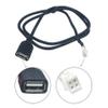 ZUXOCY 1M Car Stereo Boat Flush Mount USB Port 3.5mm Extension Cable Lead Mounting Panel F4Pin+6Pin Connector 2X for Car Radio Stereo view 3