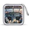 FekiLoot Airplane Cockpit CD Case 40 Capacity DVD Case Holder Hard Plastic DVD Disc Storage Binder for Car Portable Zipper Disc Storage Organizer Wallet Bag for Home Travel view 1