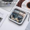 FekiLoot Airplane Cockpit CD Case 40 Capacity DVD Case Holder Hard Plastic DVD Disc Storage Binder for Car Portable Zipper Disc Storage Organizer Wallet Bag for Home Travel view 4