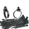 10/100PCS Car Nylon Black Cable Ties Push Mount Wire Harness Fastener Cable Clamp Clips Ties Management Car Wire Organizers(30PCS) view 2