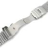Milanese Shark Mesh Stainless Steel Wristband For OMG Watch Strap Replacement Bracelet (20mm,Black) view 3