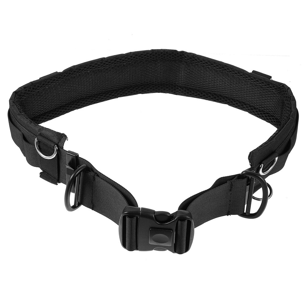 BESPORTBLE Multi-function Adjustable Camera Waist Belt Strap with Expandable Sockets for DSLR Photography Nylon Black Wristband for Photographers Portable Lens and Accessory Holder