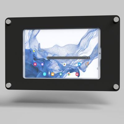 TABcare Acrylic Wall Mount Floating Frameless Display with Metal Standoff for Samsung Galaxy Tablet (Black, A9 A11 8.7)